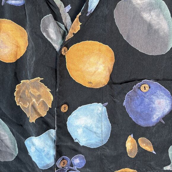 Riscatto Portofino Shirt Men’s Size M Geometric Stone Fruit AOP‎ Cupro Camp - Picture 10 of 16